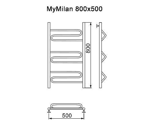 Полотенцесушитель MYFREA My Milan 80/50 Полотенцесушитель MYFREA My Milan 80/50