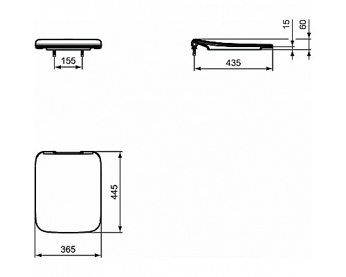 Комплект унитаза с инсталляцией Ideal Standard Strada II E387001 с сиденьем Микролифт