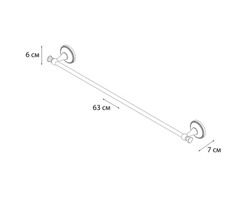 Полотенцедержатель Grampus Alfa GR-9501 Античная латунь