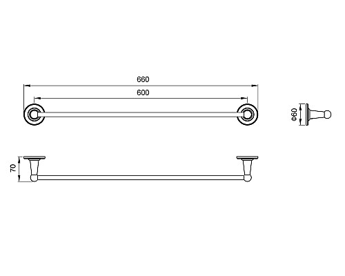 Полотенцедержатель Timo Nelson 160053/02 антик