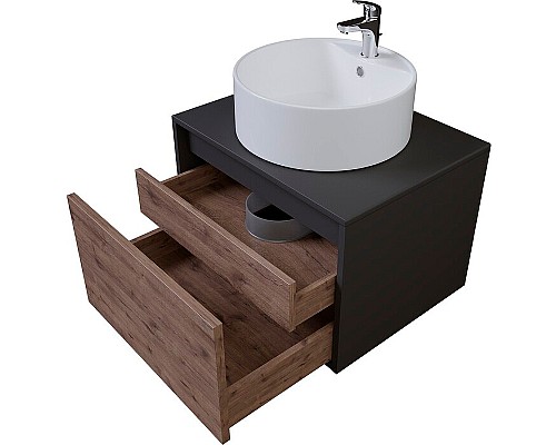 Тумба под раковину Grossman Смарт 60 106009 подвесная Веллигтон Графит