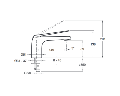 Смеситель для раковины Jacob Delafon E97345-ND-CP