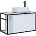 Тумба под раковину Aquanet Nova Lite Loft 90R 261651 подвесная Белый глянец