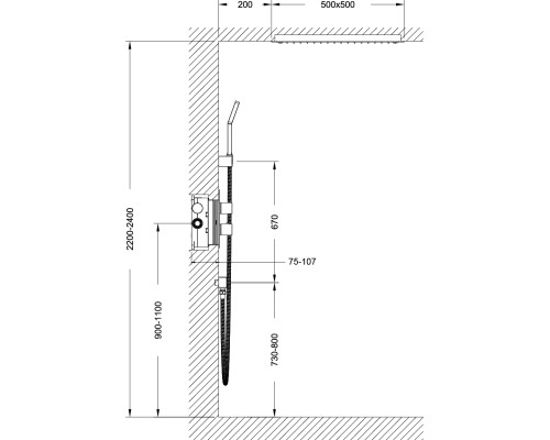 Душевая система встроенная с термостатом Timo Petruma SX-5029/00SM хром