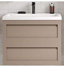 Тумба под раковину Art&Max AM-Platino-750-2C-SO-CM подвесная Капучино матовая