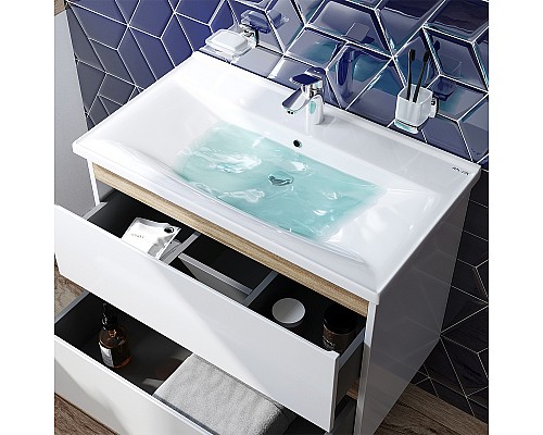 Тумба под раковину AM.PM X-Joy 80 M85AFHX0802WG подвесная Белый глянец