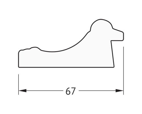 Зеркало Evoform Definite 136х76 BY 1106 в багетной раме - Состаренное золото 67 мм