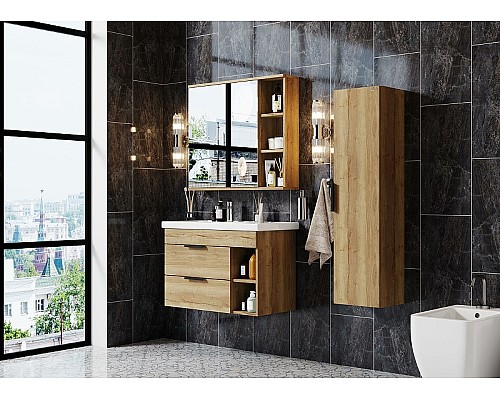 Зеркальный шкаф Onika Легран 80.00У 208092 Дуб галифакс