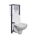 Комплект унитаза с инсталляцией Santeri Альфа 1.3816.4.S00.00B.0 с сиденьем Микролифт и клавишей смыва