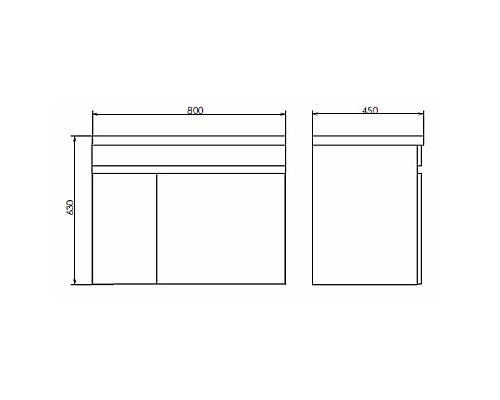 Тумба с раковиной Comforty Тромсе 80 00004142219 подвесная Дуб сонома