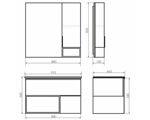 Тумба с раковиной Comforty Франкфурт 90 00-00006503 подвесная Бетон светлый