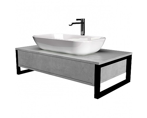 Тумба под раковину 1MarKa Grunge Loft 90П У85852 подвесная Бетон светлый