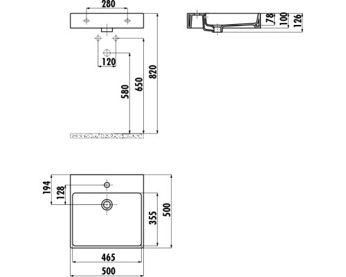 Раковина Creavit Next 50 NX255-00CB00E-0000 Белая