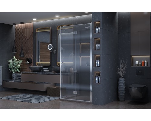 Душевой уголок Ambassador Diamond 100х100 12011106R профиль Хром стекло прозрачное