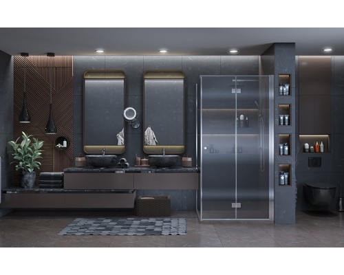 Душевой уголок Ambassador Diamond 100х100 12011106R профиль Хром стекло прозрачное