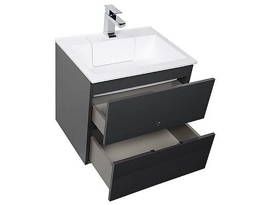 Тумба под раковину Aquanet Алвита 100 240112 подвесная Серый антрацит