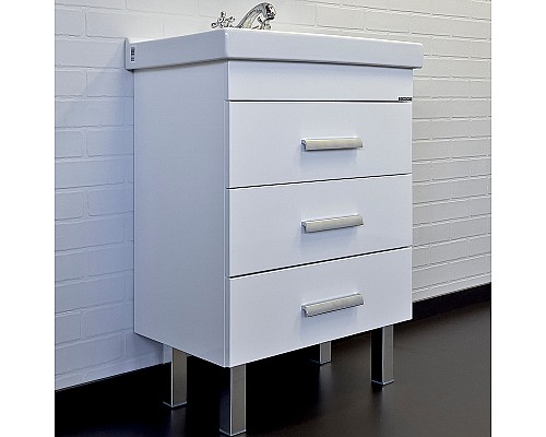 Тумба с раковиной Comforty Никосия 60Н 00-00011160 Белая глянцевая