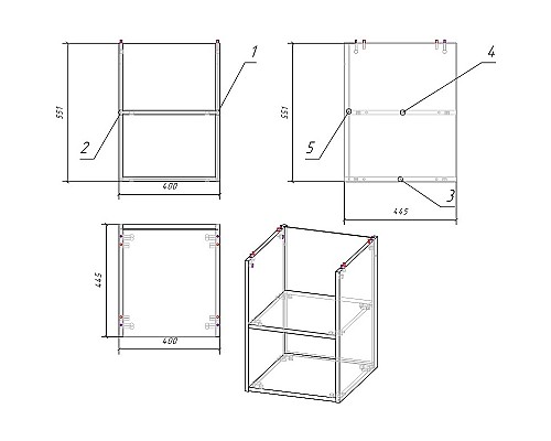 Полка Cersanit Moduo 40 SB-MD-MOD40-SZ Дуб