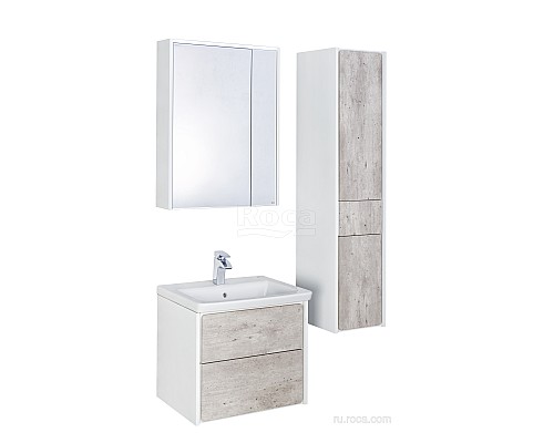 Зеркальный шкаф Roca Ronda 60 ZRU9303007 белый матовый/бетон