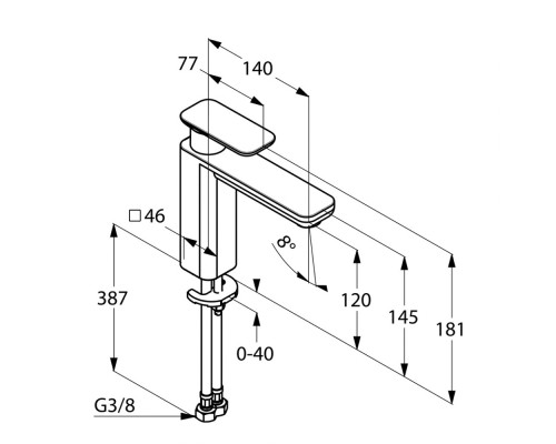 Однорычажный смеситель для раковины Kludi E2 492970575