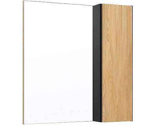 Зеркало со шкафом Runo Мальта 70 00-00001101 Дуб Черное