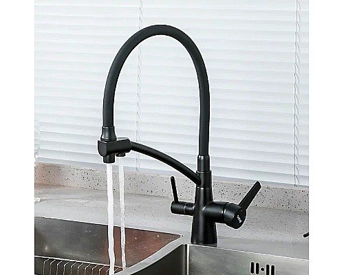 Смеситель для кухни Gappo G4398-16 Черный матовый