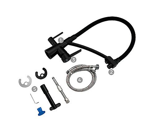 Смеситель для кухни Gappo G4398-16 Черный матовый