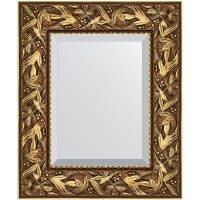Зеркало Evoform Exclusive 59х49 BY 3363 с фацетом в багетной раме - Византия золото 99 мм
