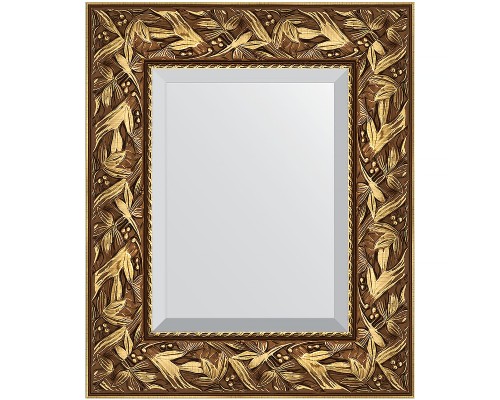 Зеркало Evoform Exclusive 59х49 BY 3363 с фацетом в багетной раме - Византия золото 99 мм