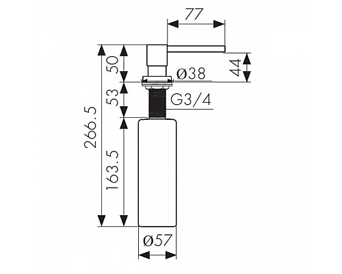 Дозатор для моющего средства Kaiser KH-3025 Серебро