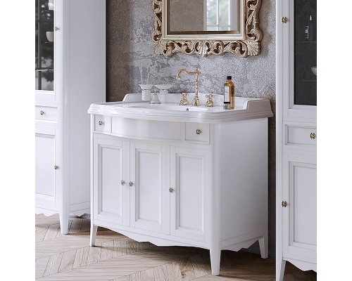 Тумба с раковиной TW Veronica Nuovo 105 VER5105-B+AR874bi*1 Bianco