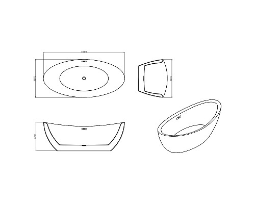 Ванна акриловая Vincea VBT-203 180x85x65 с каркасом и сливом-переливом Ванна акриловая Vincea VBT-203 180x85x65 с каркасом и сливом-переливом