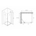 Душевой уголок Abber Zart 110x100 профиль Хром стекло прозрачное