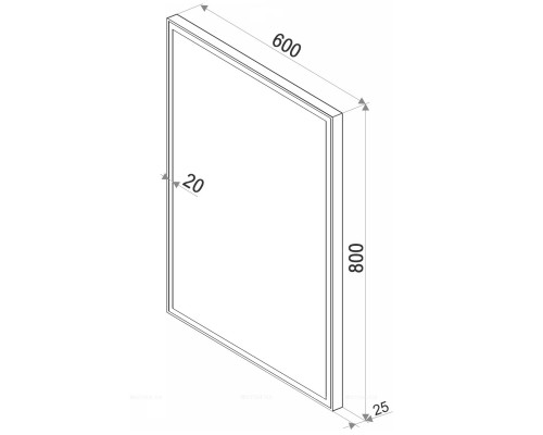 Зеркало Sintesi Kanto 60 SIN-SPEC-KANTO-CROMO-60 с подсветкой Хром матовый с сенсорным выключателем