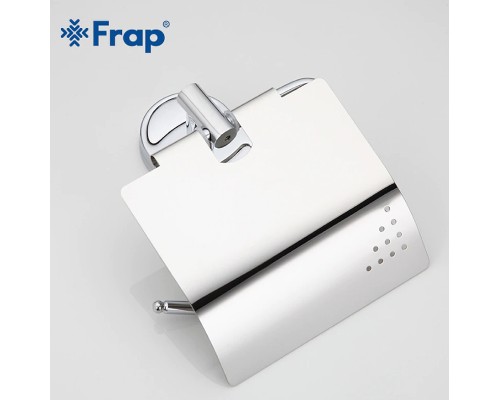Держатель туалетной бумаги Frap F19 с крышкой Хром