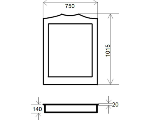 Зеркало Orange Classic 75 Белое