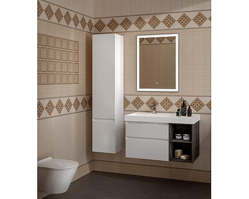 Пенал Kerama Marazzi CUBO подвесной левый 165, белый глянцевый Пенал Kerama Marazzi CUBO подвесной левый 165, белый глянцевый