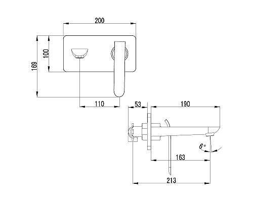 Смеситель Lemark Melange LM4926CW для раковины, встраиваемый