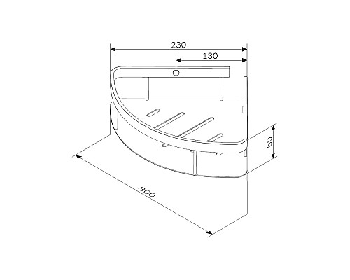 Полка корзина AM.PM Sense L A7454100 угловая Хром