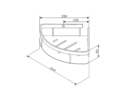 Полка корзина AM.PM Sense L A7454100 угловая Хром