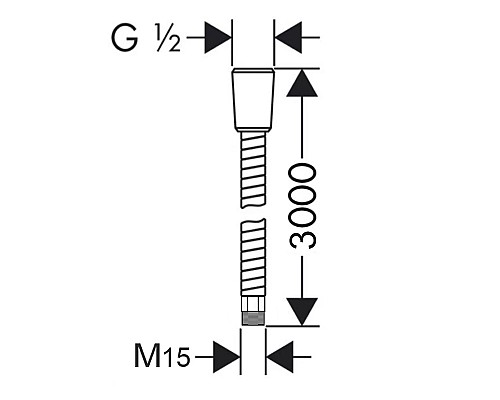 Душевой шланг Lemark LE8065S Хром