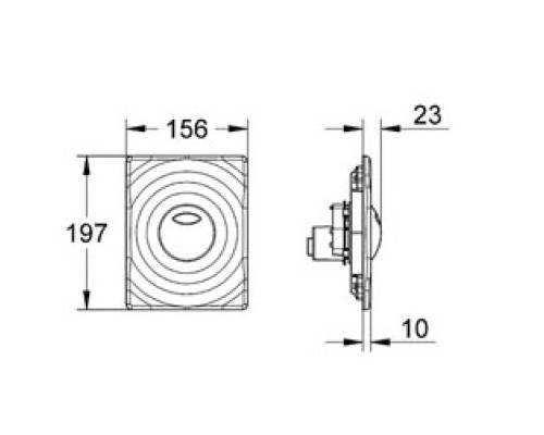 Накладная панель Grohe 2 объема смыва