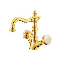 Смеситель для умывальника высокий Boheme Imperiale Presente 332 золото