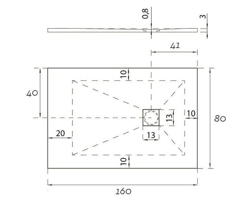 Душевой поддон из искусственного камня Aquanet Pleasure 160x80 Черный