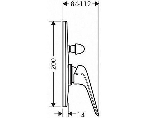 Смеситель для ванны,для душа Hansgrohe Novus 71047000