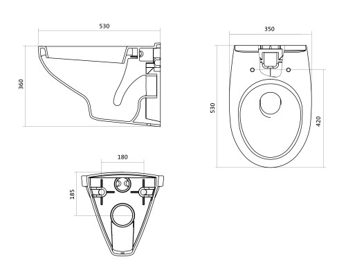 Комплект унитаза с инсталляцией Santek Бореаль Пэк 1WH501544 с сиденьем Микролифт и клавишей смыва
