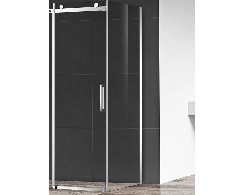Душевая стенка AQUAme 80 профиль Хром стекло прозрачное