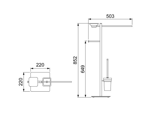 Напольная стойка Timo Selene 14085/03 Черный