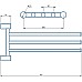 Полотенцедержатель Haiba HB8413 поворотный Хром