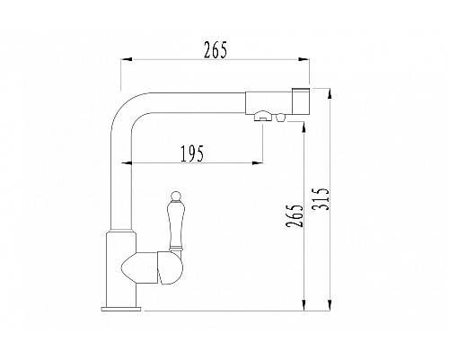 Смеситель для кухни под фильтр ZORG Zorg Sanitary ZR 320 YF-33 BR